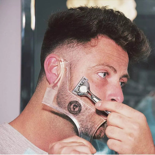 Transparent Men's Beard Comb - Shaping and Styling Template - ABC GOO