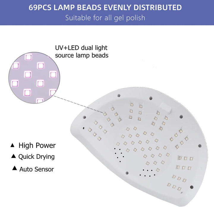 69-LED UV Nail Lamp – Cures All Gel Polish - ABC GOO