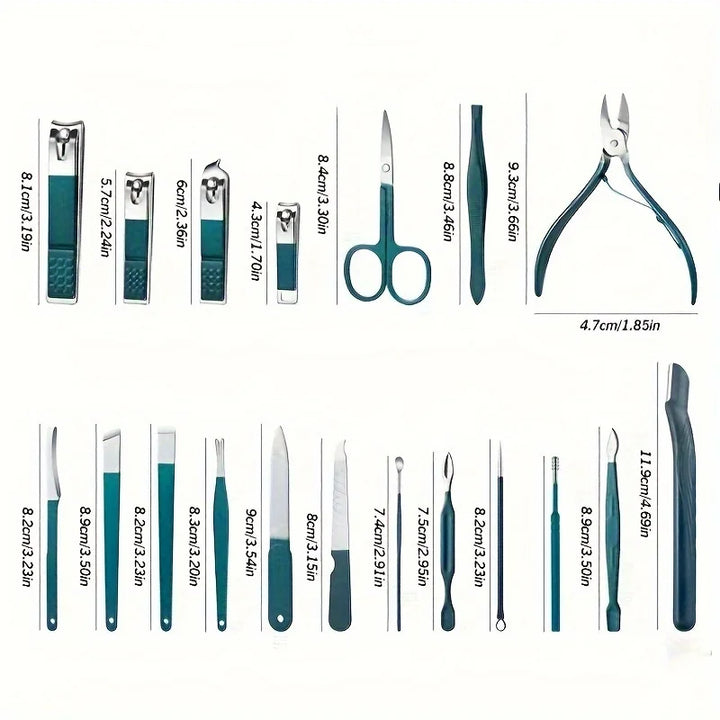 Professional Stainless Steel Manicure & Pedicure Set - ABC GOO