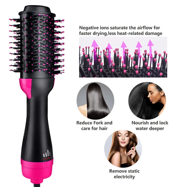 One-Step Hair Dryer & Volumizer - Hot Air Paddle Styling Brush - ABC GOO