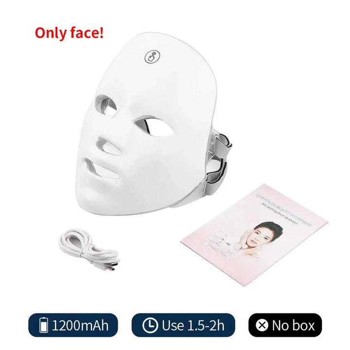 Wireless 7-Color LED Facial & Neck Mask - ABC GOO