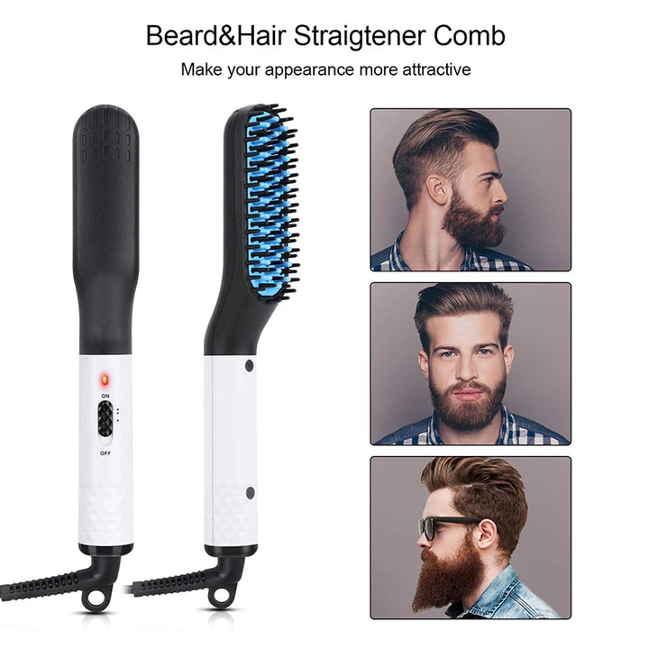 Electric Negative Ion Hot Comb - Beard Hair Straightening Brush - ABC GOO