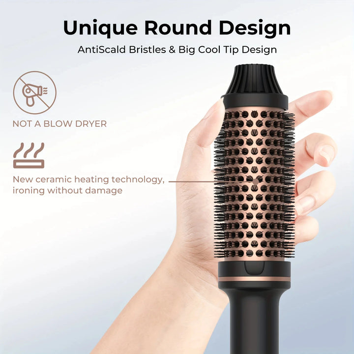 Electric Hair Curler & Straightener Brush - ABC GOO