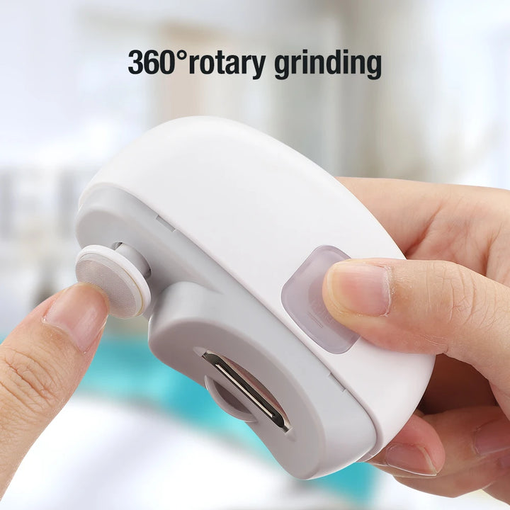 2 IN 1 Electric Nail Clipper Cutter With LED - ABC GOO