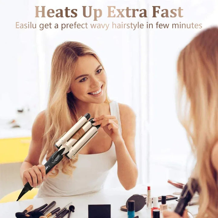 Curling Iron Wand With Lcd Temperature Display - ABC GOO