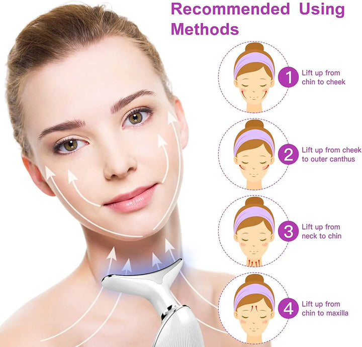 Neck & Facial Lift Massager – 3 Light Modes - ABC GOO