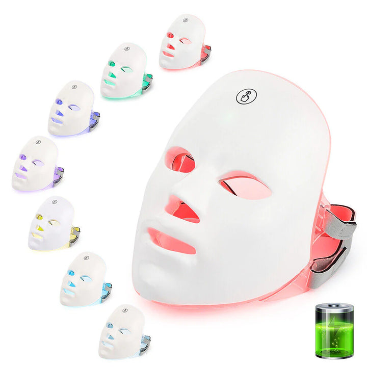 Wireless 7-Color LED Facial & Neck Mask - ABC GOO